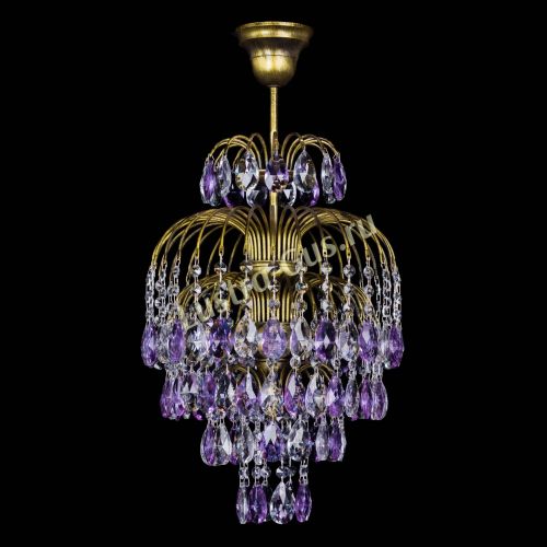 Люстра Лора №3 журавлик Фиолетовая под бронзу в Саратове Гусь Хрустальный
