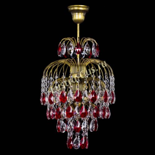 Люстра Лора №3 журавлик Красная под бронзу в Саратове Гусь Хрустальный