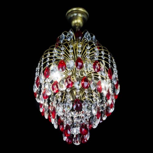 Люстра Лора №3 журавлик Красная под бронзу в Саратове Гусь Хрустальный