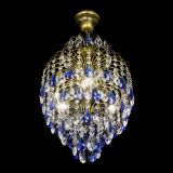 Люстра Лора №3 журавлик Синяя под бронзу в Саратове