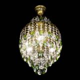 Люстра Лора №3 журавлик Зеленая под бронзу в Саратове