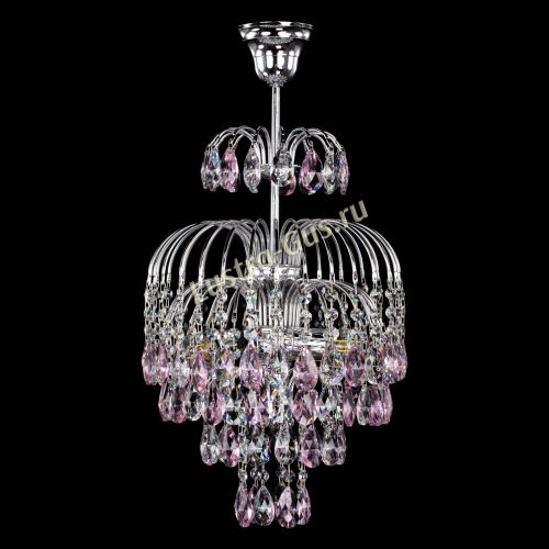 Люстра Лора №3 журавлик розовая в Саратове Гусь Хрустальный