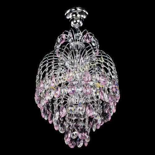 Люстра Лора №3 журавлик розовая в Саратове Гусь Хрустальный