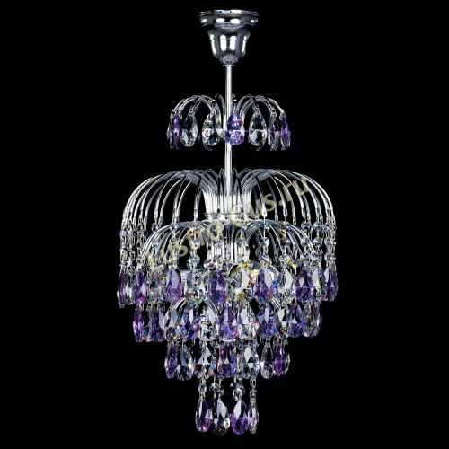 Люстра Лора №3 журавлик сиреневая в Саратове Гусь Хрустальный