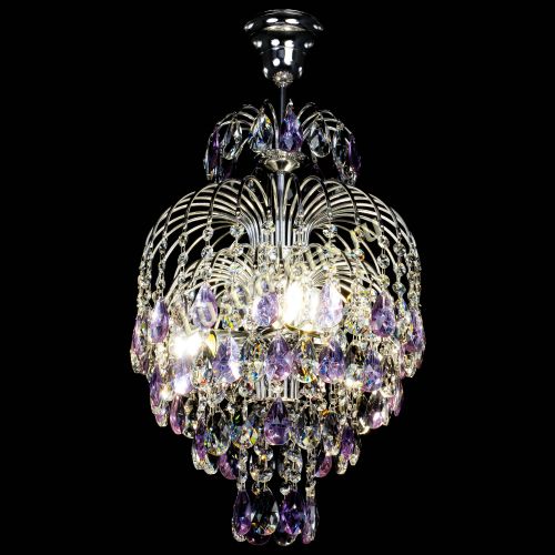 Люстра Лора №3 журавлик сиреневая в Саратове Гусь Хрустальный