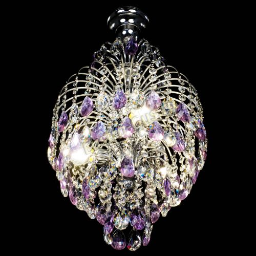 Люстра Лора №3 журавлик сиреневая в Саратове Гусь Хрустальный