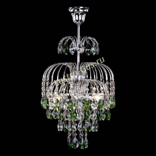 Люстра Лора №3 журавлик зеленая в Саратове Гусь Хрустальный