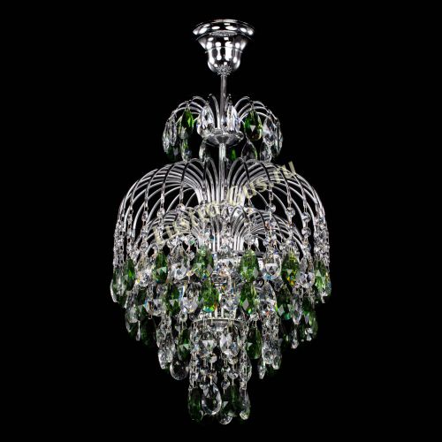 Люстра Лора №3 журавлик зеленая в Саратове Гусь Хрустальный