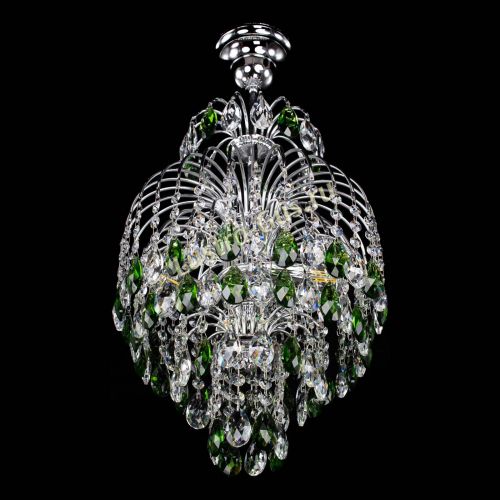 Люстра Лора №3 журавлик зеленая в Саратове Гусь Хрустальный