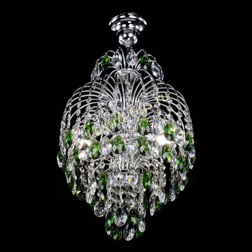 Люстра Лора №3 журавлик зеленая в Саратове Гусь Хрустальный