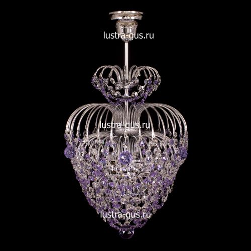 Люстра Лора оптикон сиреневая в Саратове Гусь Хрустальный