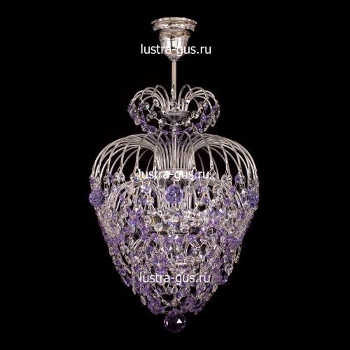 Люстра Лора оптикон сиреневая в Саратове Гусь Хрустальный