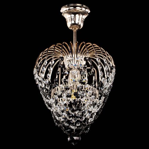 Люстра Малинка обтикон черная в Саратове Гусь Хрустальный