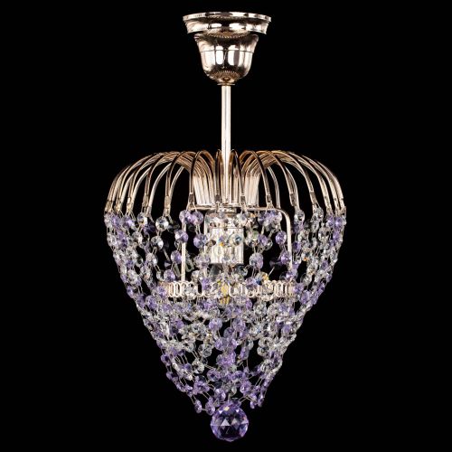 Люстра Малинка обтикон фиолетовая в Саратове Гусь Хрустальный