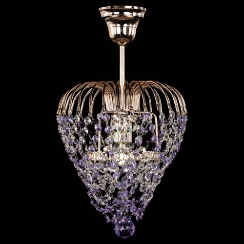 Люстра Малинка обтикон фиолетовая в Саратове Гусь Хрустальный