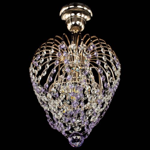 Люстра Малинка обтикон фиолетовая в Саратове Гусь Хрустальный