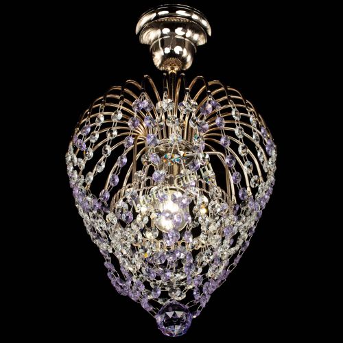 Люстра Малинка обтикон фиолетовая в Саратове Гусь Хрустальный