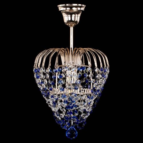 Люстра Малинка обтикон синяя в Саратове Гусь Хрустальный