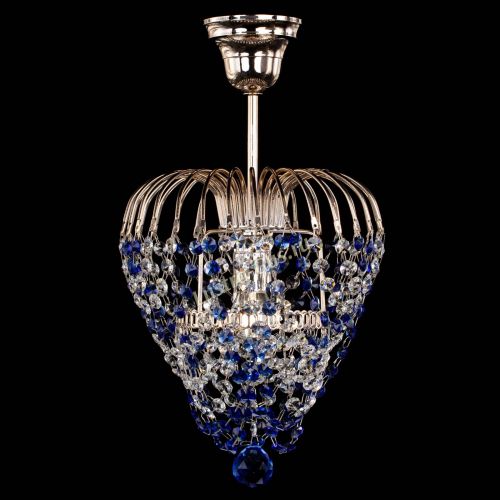 Люстра Малинка обтикон синяя в Саратове Гусь Хрустальный