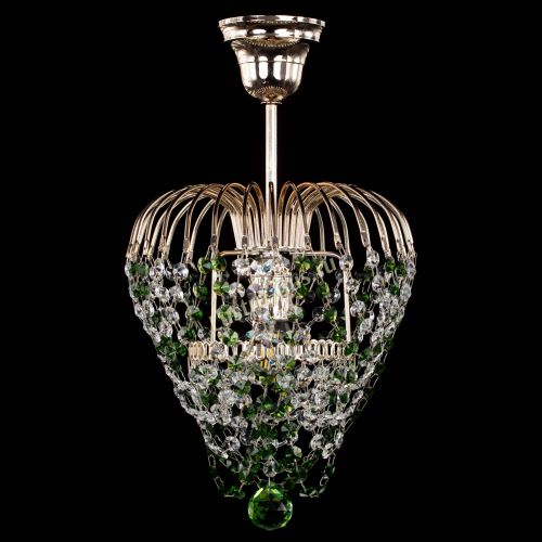 Люстра Малинка обтикон зеленая в Саратове Гусь Хрустальный