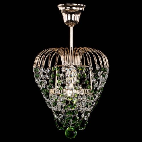Люстра Малинка обтикон зеленая в Саратове Гусь Хрустальный