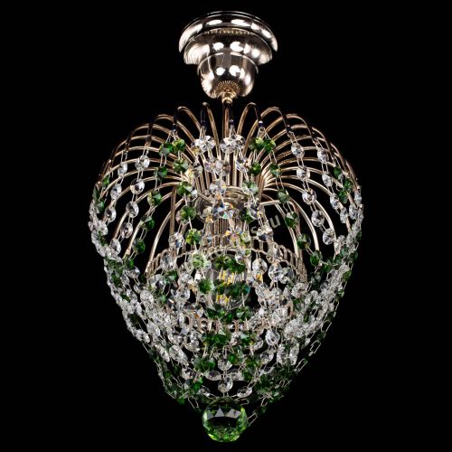 Люстра Малинка обтикон зеленая в Саратове Гусь Хрустальный