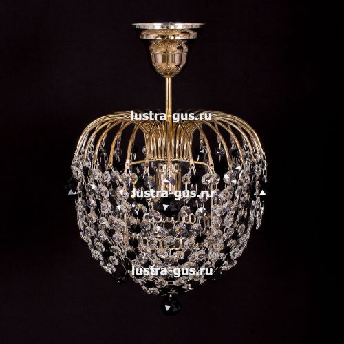 Люстра Малинка шар черная в Саратове Гусь Хрустальный