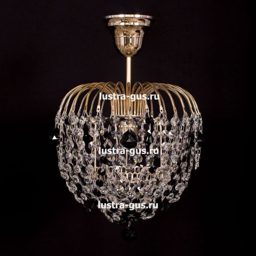 Люстра Малинка шар черная в Саратове Гусь Хрустальный