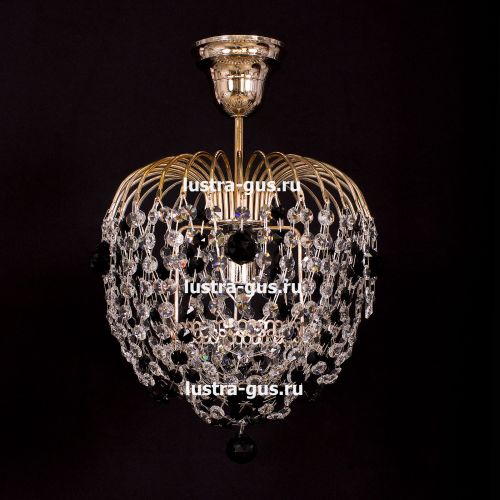 Люстра Малинка шар черная в Саратове Гусь Хрустальный