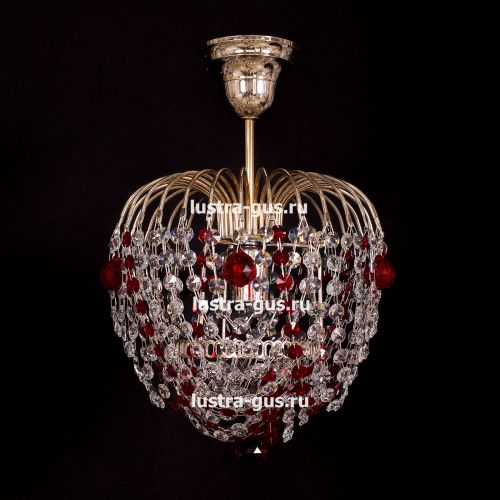 Люстра Малинка шар красная в Саратове Гусь Хрустальный