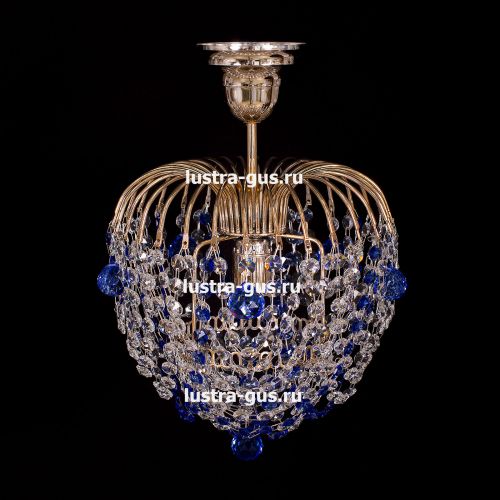 Люстра Малинка шар синяя в Саратове Гусь Хрустальный