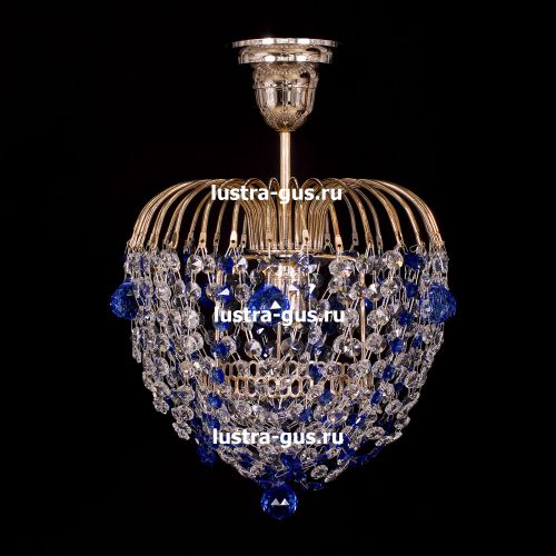 Люстра Малинка шар синяя в Саратове Гусь Хрустальный