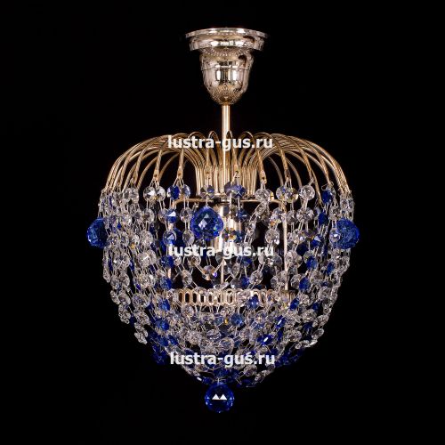 Люстра Малинка шар синяя в Саратове Гусь Хрустальный