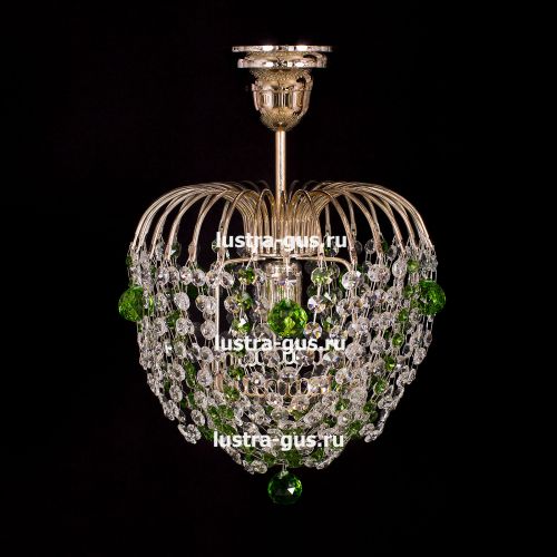 Люстра Малинка шар зеленая в Саратове Гусь Хрустальный