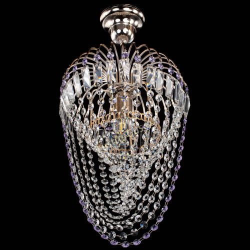Люстра Малинка Водоворот фиолетовая в Саратове Гусь Хрустальный
