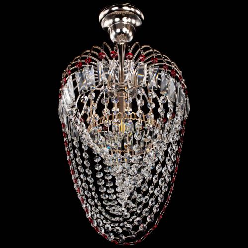 Люстра Малинка Водоворот красная в Саратове Гусь Хрустальный