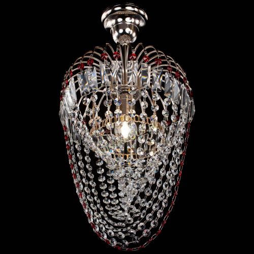 Люстра Малинка Водоворот красная в Саратове Гусь Хрустальный