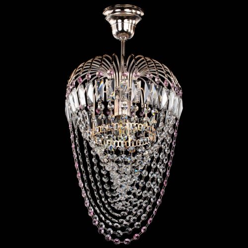 Люстра Малинка Водоворот розовая в Саратове Гусь Хрустальный