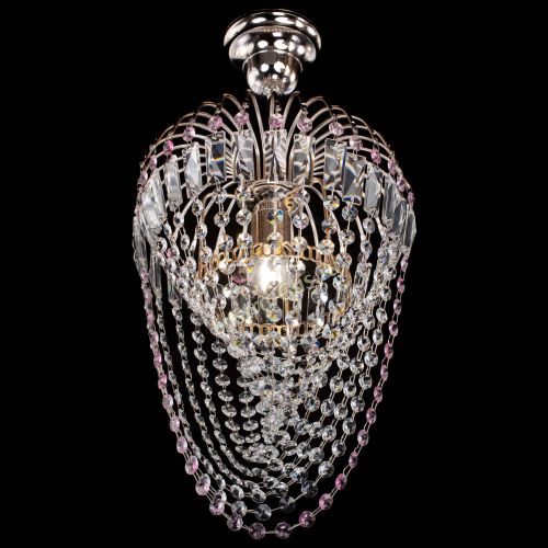 Люстра Малинка Водоворот розовая в Саратове Гусь Хрустальный
