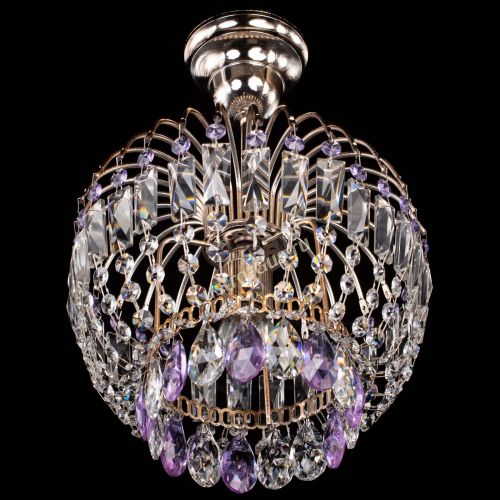 Люстра Малинка фиолетовая в Саратове Гусь Хрустальный