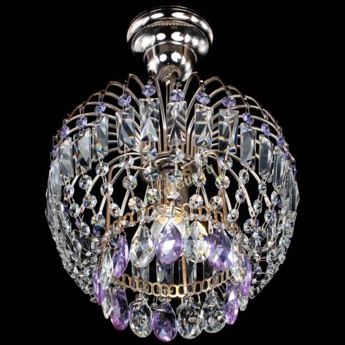 Люстра Малинка фиолетовая в Саратове Гусь Хрустальный