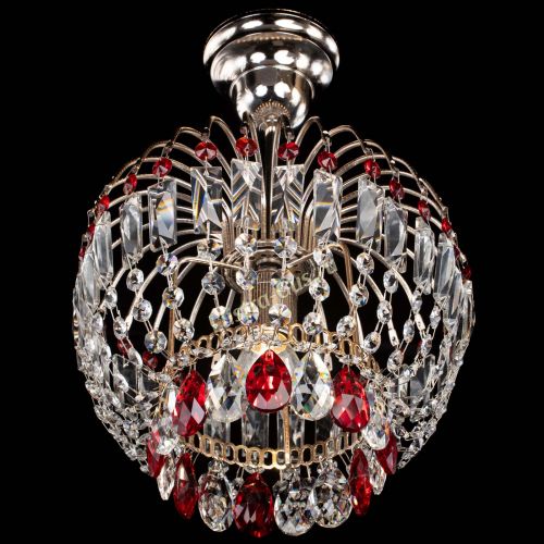 Люстра Малинка красная в Саратове Гусь Хрустальный