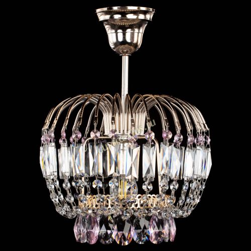 Люстра Малинка розовая в Саратове Гусь Хрустальный