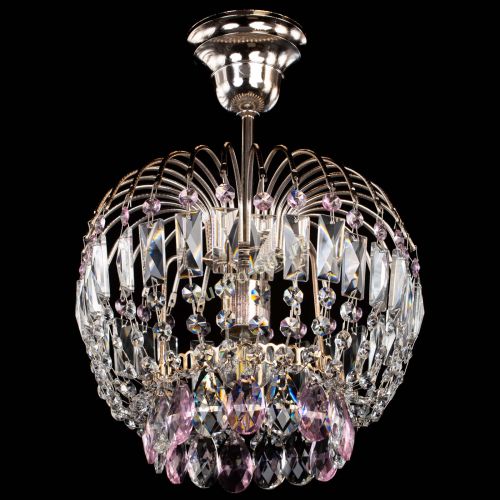 Люстра Малинка розовая в Саратове Гусь Хрустальный