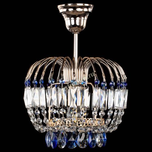 Люстра Малинка синяя в Саратове Гусь Хрустальный