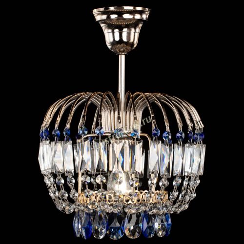 Люстра Малинка синяя в Саратове Гусь Хрустальный