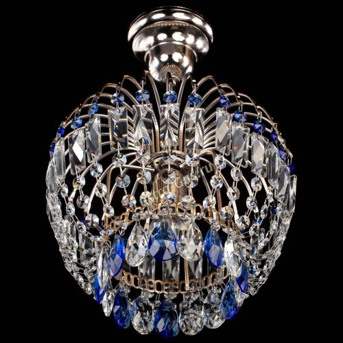 Люстра Малинка синяя в Саратове Гусь Хрустальный