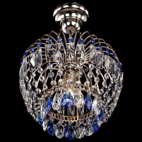 Люстра Малинка синяя в Саратове Гусь Хрустальный