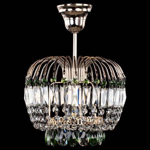 Люстра Малинка зеленая в Саратове Гусь Хрустальный
