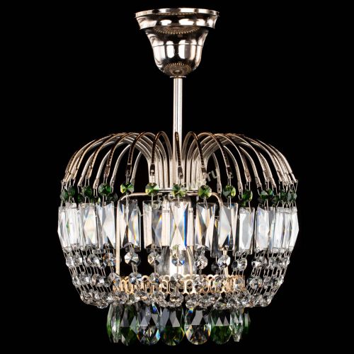 Люстра Малинка зеленая в Саратове Гусь Хрустальный